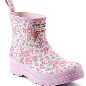 LoveShackFancy Pink Floral Rain Boots